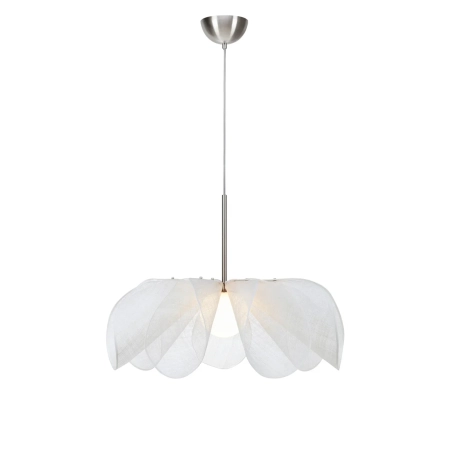 Lampa wisząca STYRKA 1L 75cm Satin Nickel/White  108818 - Markslojd