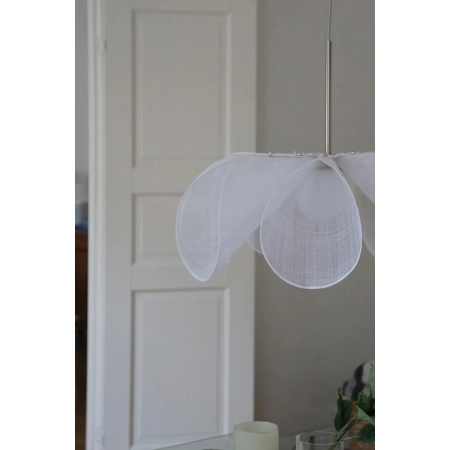 Lampa wisząca STYRKA 1L 75cm Satin Nickel/White  108818 - Markslojd