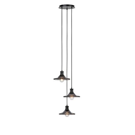 Lampa wisząca NOVIA 3L Black/Smoke 108853 - Markslojd