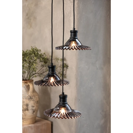 Lampa wisząca NOVIA 3L Black/Smoke 108853 - Markslojd
