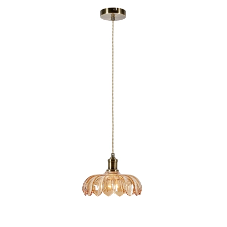 Lampa wisząca KURAGE 1L Antique Brass/Amber 108858 - Markslojd