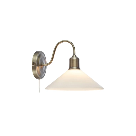 Kinkiet VELA 1L Antique Brass/ Shiny White 108865 - Markslojd