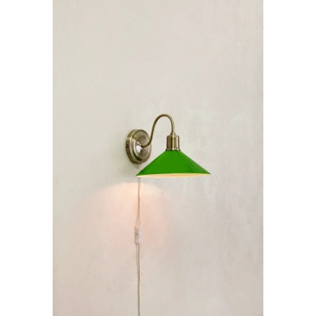 Kinkiet VELA 1L Antique Brass/Green 108866 - Markslojd