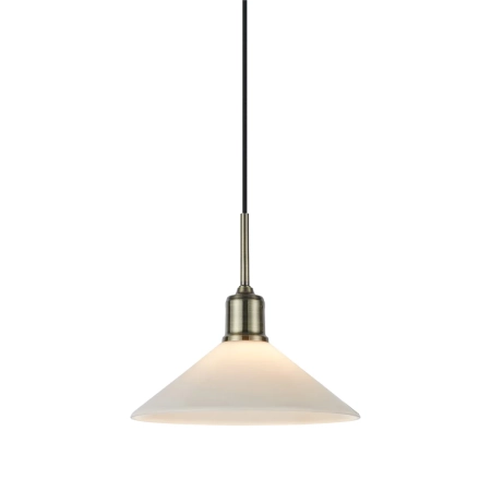 Lampa wisząca VELA 1L Antique Brass/ Shiny White 108867 - Markslojd