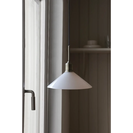 Lampa wisząca VELA 1L Antique Brass/ Shiny White 108867 - Markslojd