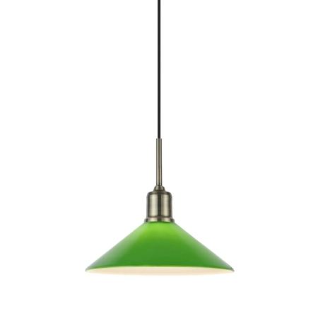 Lampa wisząca VELA 1L Antique Brass/Green 108868 - Markslojd