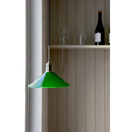Lampa wisząca VELA 1L Antique Brass/Green 108868 - Markslojd