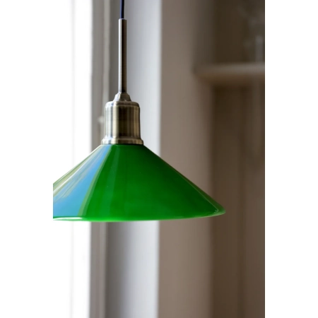 Lampa wisząca VELA 1L Antique Brass/Green 108868 - Markslojd