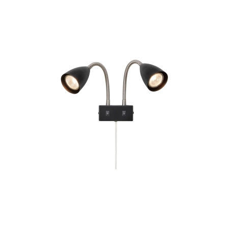 Kinkiet CIRO 2L Black/Steel 108901 - Markslojd