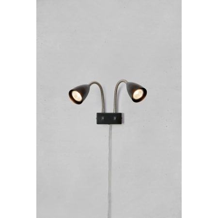 Kinkiet CIRO 2L Black/Steel 108901 - Markslojd