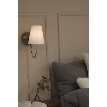 Kinkiet AMAR Offwhite/Antique Brass 108908 - Markslojd
