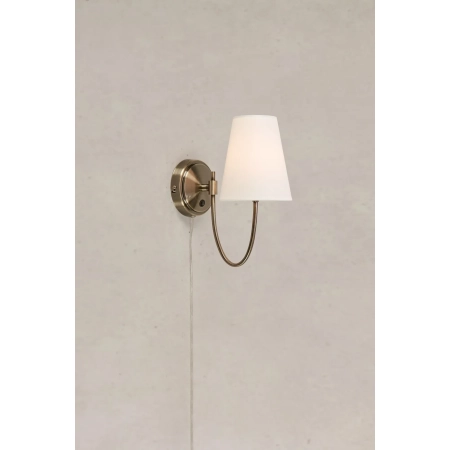 Kinkiet AMAR Offwhite/Antique Brass 108908 - Markslojd