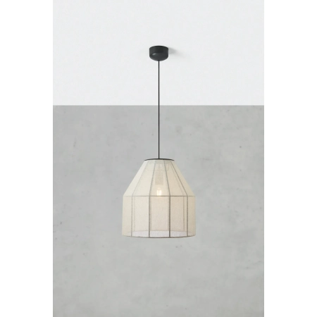 Lampa wisząca AIKO 1L Beige/Black 108956 - Markslojd