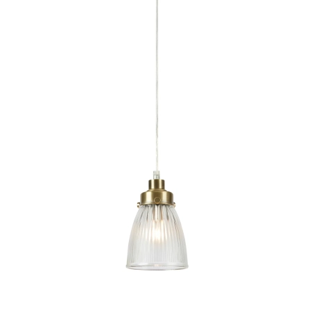 Lampa wisząca BELLIS 1L Clear/Antique Brass 109010 - Markslojd