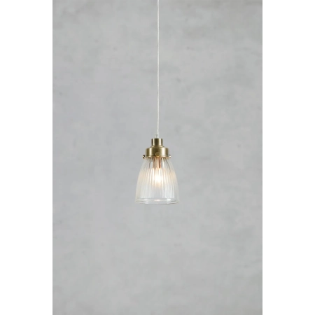 Lampa wisząca BELLIS 1L Clear/Antique Brass 109010 - Markslojd