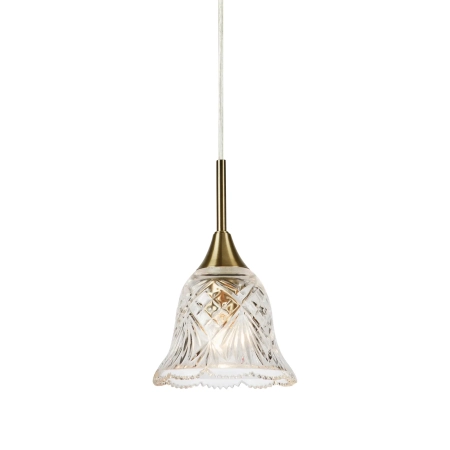 Lampa wisząca LUNA 1L Clear/Antique Brass 109011 - Markslojd