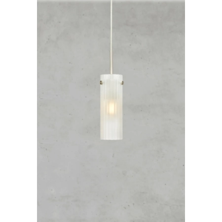 Lampa wisząca TIBIA 1L Frosted/Satin Nickel 109014 - Markslojd