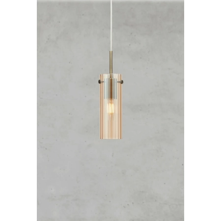 Lampa wisząca TIBIA 1L Amber/Antique Brass 109015 - Markslojd