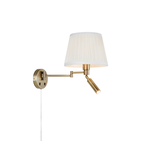 Kinkiet PIVOT 2L Offwhite/Antique Brass 109017 - Markslojd