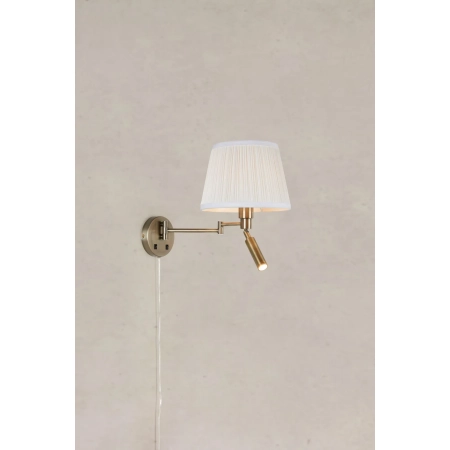 Kinkiet PIVOT 2L Offwhite/Antique Brass 109017 - Markslojd
