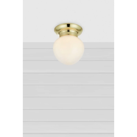 Lampa sufitowa RONDA 1L White/Brass IP44 109030 - Markslojd