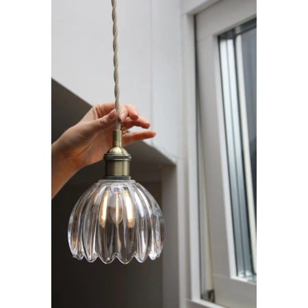 Lampa wisząca GOTA 1L Antique Brass/ Clear 109136 - Markslojd