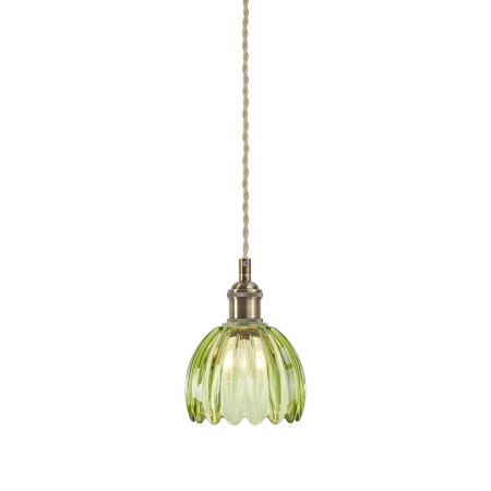 Lampa wisząca GOTA 1L Antique Brass/ Green 109138 - Markslojd