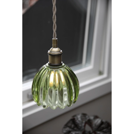 Lampa wisząca GOTA 1L Antique Brass/ Green 109138 - Markslojd