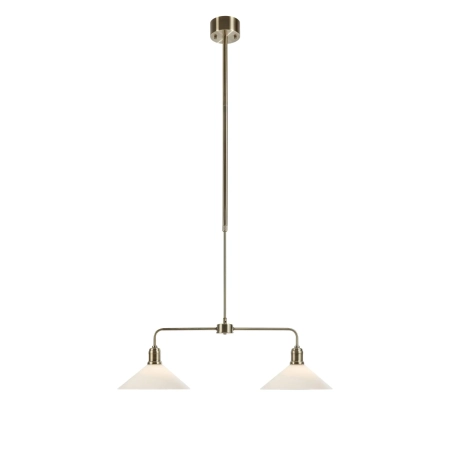 Lampa wisząca VELA 2L Antique Brass/ White 109160 - Markslojd