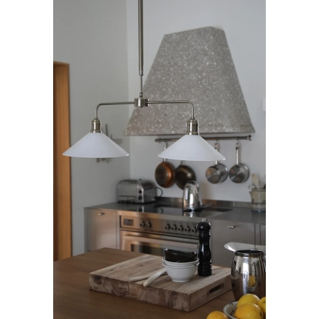 Lampa wisząca VELA 2L Antique Brass/ White 109160 - Markslojd