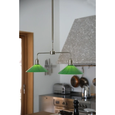 Lampa wisząca VELA 2L Antique Brass/ Green 109161 - Markslojd