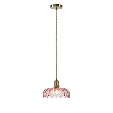 Lampa wisząca KURAGE 1L Antique Brass/Pink 109178 - Markslojd