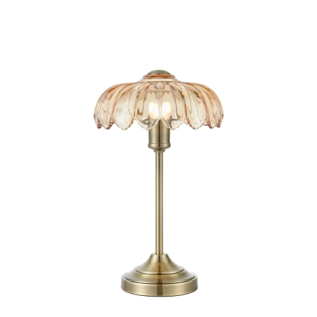 Lampa stołowa KURAGE 1L Antique Brass/Amber 109180 - Markslojd