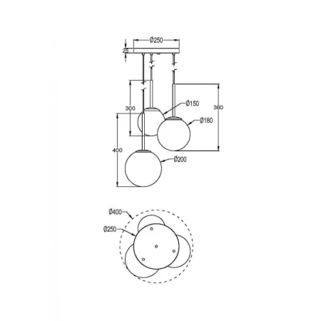 Lampa wisząca Basic form MOD321PL-03W - Maytoni