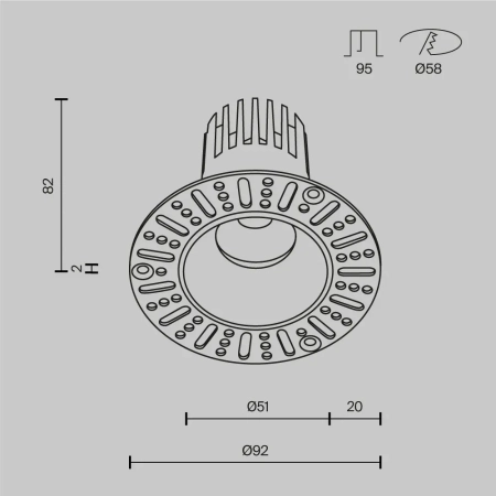 Lampa wbudowana Dip DL119-10W-2.7K-W - Maytoni
