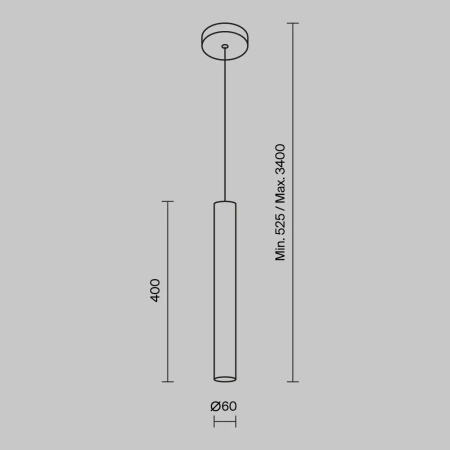 Lampa wisząca Pro Focus MOD161PL-01B1 - Maytoni