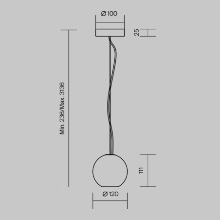 Lampa wisząca Basic Texture MOD461PL-01BG - Maytoni