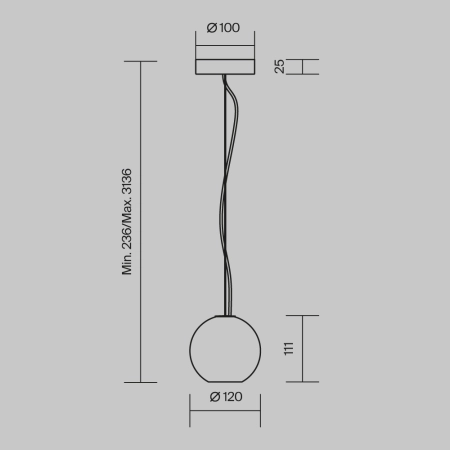 Lampa wisząca Basic Texture MOD461PL-01B - Maytoni