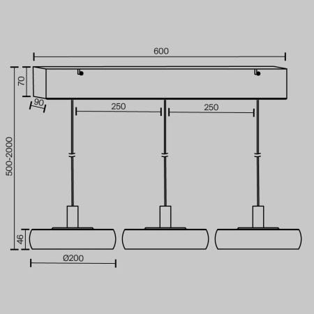 Lampa wisząca Float MOD498PL-L25BK1 - Maytoni