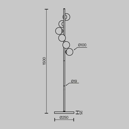 Lampa podłogowa Dallas MOD545FL-06B - Maytoni