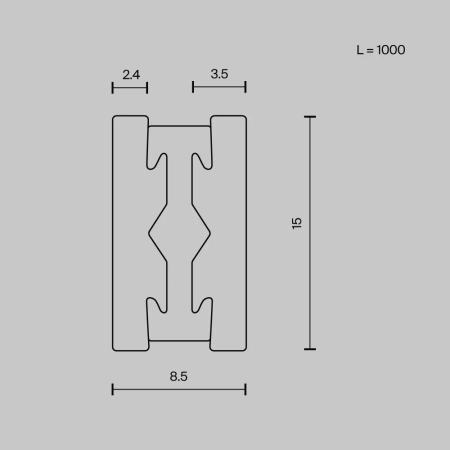 Natynkowy/zwieszany szynoprzewód Flarity TRX154-111B - Maytoni