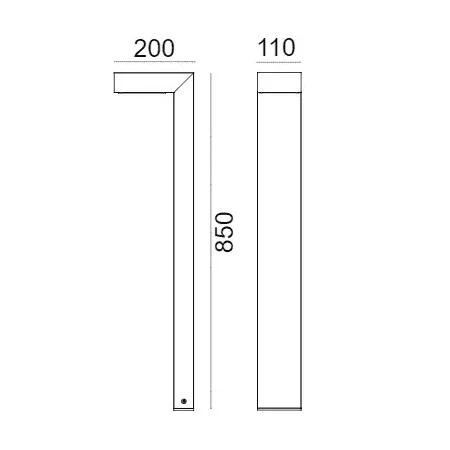 Lampa stojąca słupek ogrodowy ASKER LED DALI 1312B - Norlys