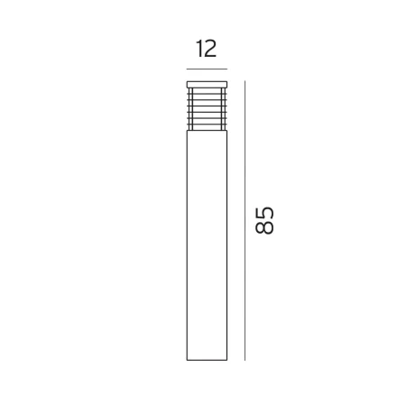 Lampa stojąca słupek drewno HALMSTAD 85CM 1410B - Norlys