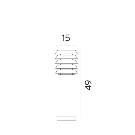 Lampa stojąca na ogród drewniana ALTA 49CM 1450B - Norlys