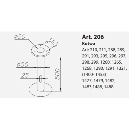 Kotwa do gruntu METAL BASE 206 - Norlys