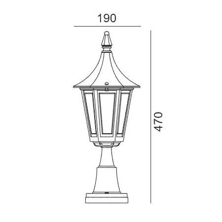 Lampa stojąca ogrodowa RIMINI 250B - Norlys