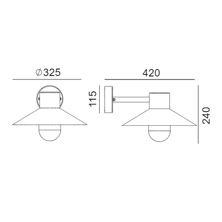 Kinkiet zewnętrzny ogrodowy LUND 290B - Norlys