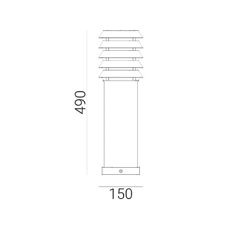 Lampa stojąca ogrodowa ALTA 49CM 293B - Norlys
