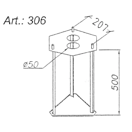 Kotwa do gruntu METAL BASE 306 - Norlys