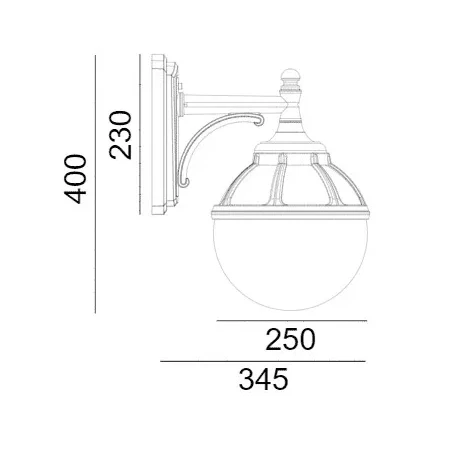 Kinkiet zewnętrzny BOLOGNA 310B - Norlys